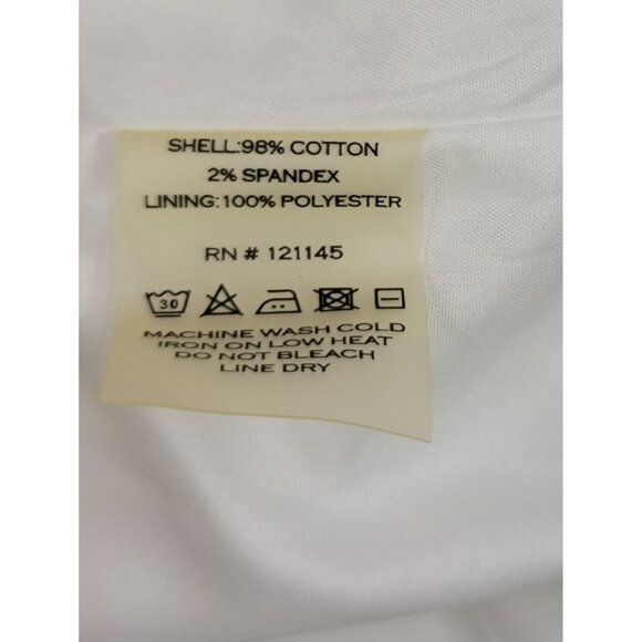 Casual Studio White Ruched Front Button-Up Blazer Jacket XL Lined Shoulder Pads - Picture 7 of 10